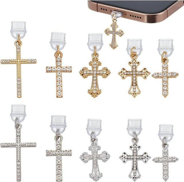 10 Stück Staubstecker Charm USB-C Staubschutz Cap als Telefonanhänger in Multicolor für Typ-C-Telefone - Bild 1