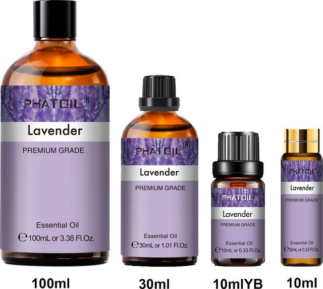 PHATOIL Aromatherapie Ätherisches Öl, Lavendel Pfefferminze Vanille Eukalyptus Jasmin - Bild 1