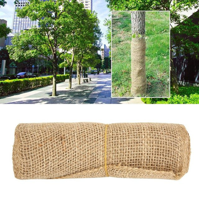 mfySpace Frostschutz Abdecktuch aus Jute für Pflanzenschutz und Baumschutz, Braun, Breite: 20 cm, Länge: 300 cm - Bild 1
