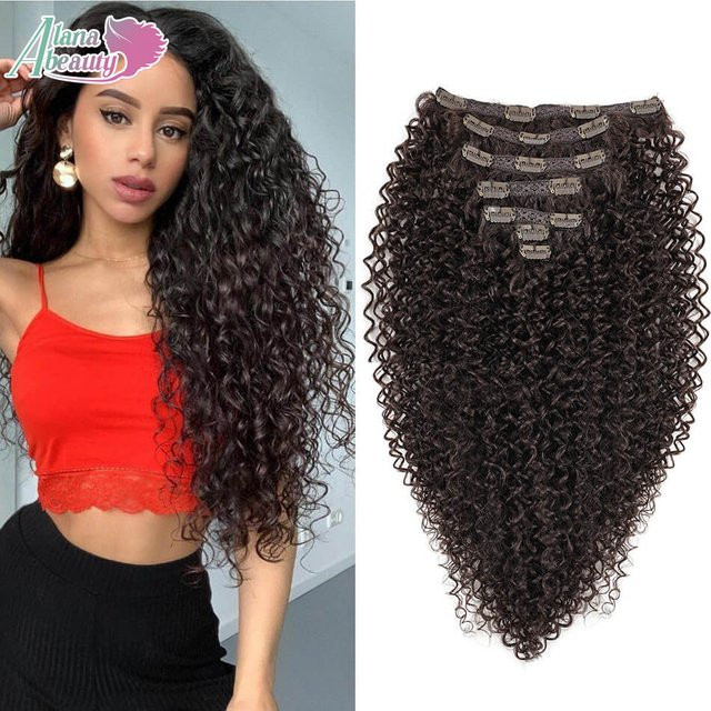 Alana beauty Jerry Curly Clip-in-Haarverlängerungen, 7-teilig, synthetisch - Bild 1