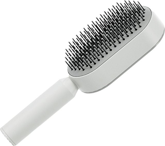 Koogeelife Haarbürste Selbstreinigend, Rot-Weiß, für langes Haar, Damen - Bild 1