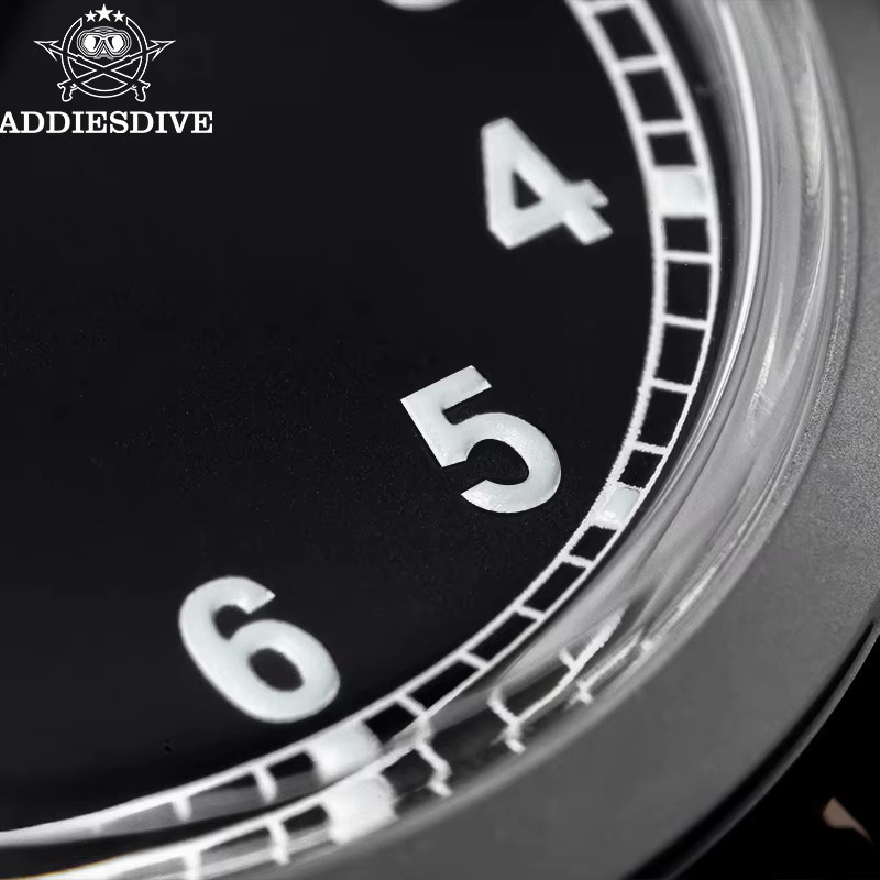 ADDIESDIVE Armbanduhr, Quarz, Edelstahl, 36 mm, Herren, Schwarz - Bild 4