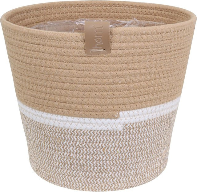 A.H.G. Baumwollkorb Homi-Logo in Beige mit Polybeutel, B/T/H: 18 x 15 x 18 cm - Bild 1
