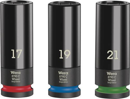 Wera Wheel Impaktor C Set 1 Steckschlüsseleinsatz-Set, 3-teilig, Schwarz, 1/2 Zoll-Antrieb - Bild 1