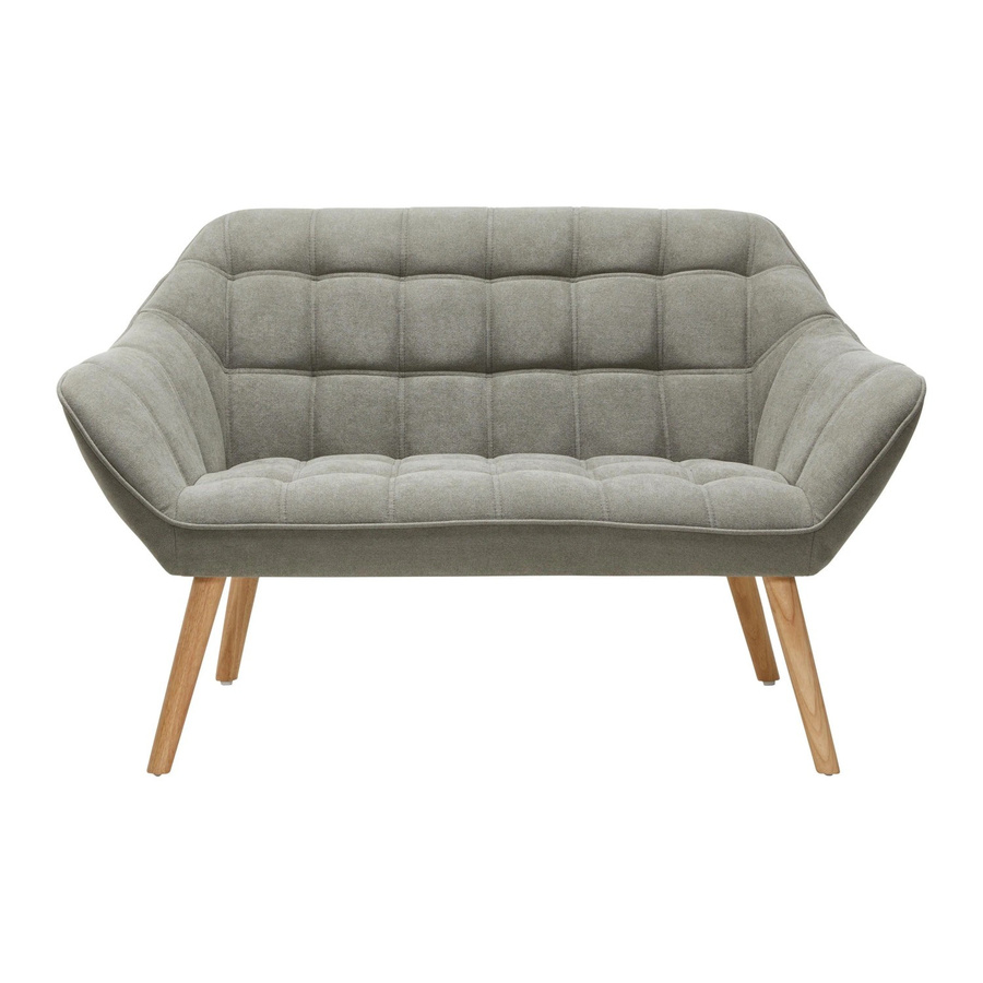 Bessagi Home Sofa Monique in Grau aus Velours - Bild 2