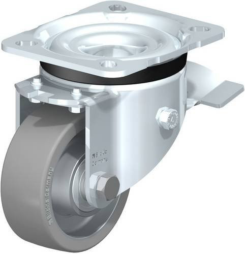 Blickle Lenkrolle LK-ALTH 80K-ST-AS mit Feststeller in Silber und Grau, Rad-Durchmesser: 80 mm, Tragfähigkeit: 200 kg - Bild 1