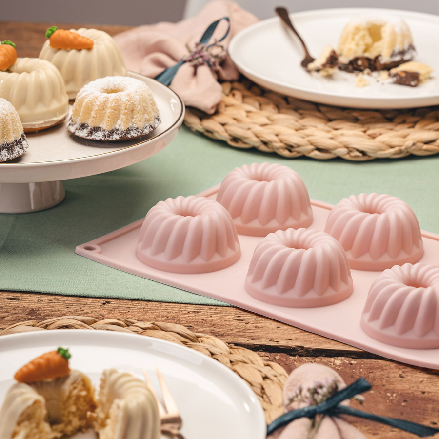 Dr. Oetker Mini Gugelhupfform Vintage Oster Manufaktur aus Silikon in Pink, Antihaftbeschichtung, Spülmaschinenfest - Bild 2