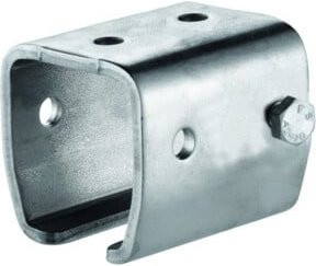 HELM Schieb-Übersteckmuffe 1404 m mit seitlicher Konterschraube aus Stahl in Silber - Bild 1