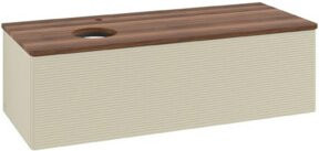 V&B Waschtischunterschrank Antao mit Frontstruktur in Weiss, B/T/H: 120 x 50 x 50 cm - Bild 1
