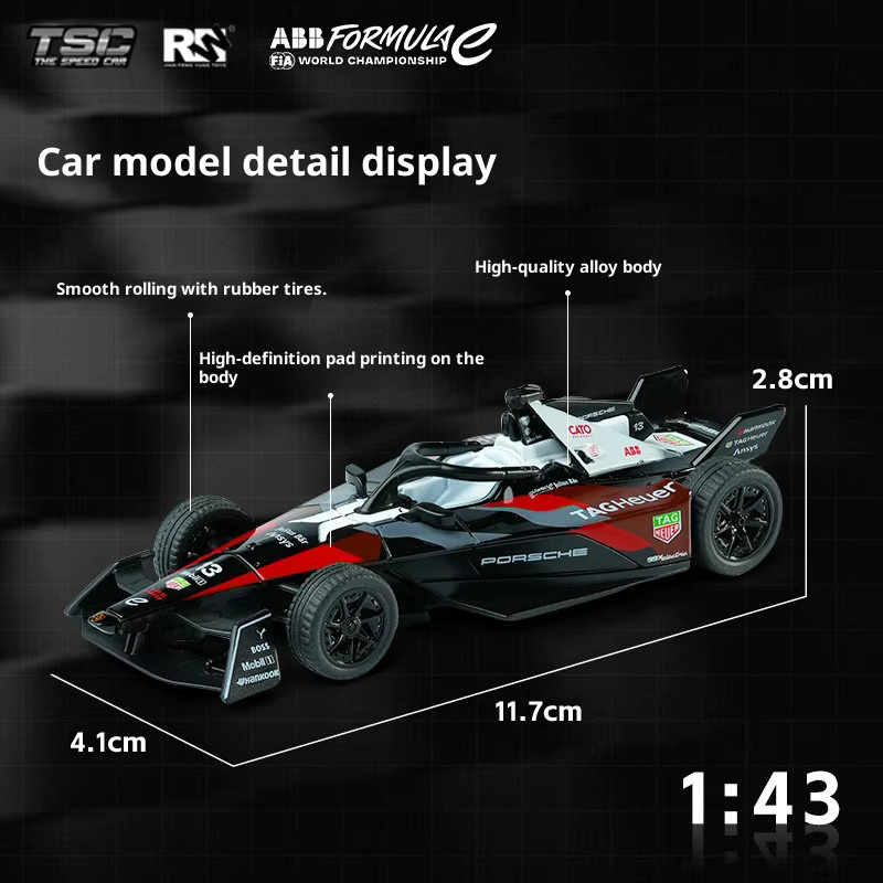 Tsc Speed Porsche, Formel-Rennwagenmodell, 1:43, Metall, ab 3 Jahre - Bild 2