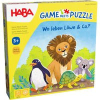 HABA Brettspiel Wo leben Löwe & Co.? Game meets Puzzle - Bild 1