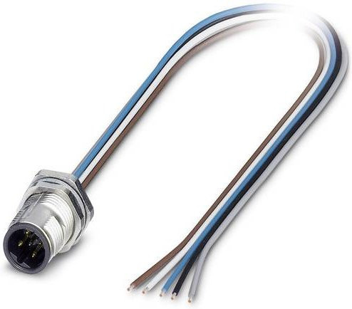 Phoenix Contact 1551891 Sensor-Aktor-Einbausteckverbinder M12 Stecker mit 5 Polen und Schraubanschluss, mehrfarbig, 0,50 m - Bild 1