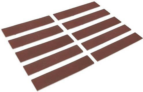 BERNSTEIN Tools for Electronics Lederaufkleber braun B/H/T: 125 x 25 x 3 mm - Bild 1