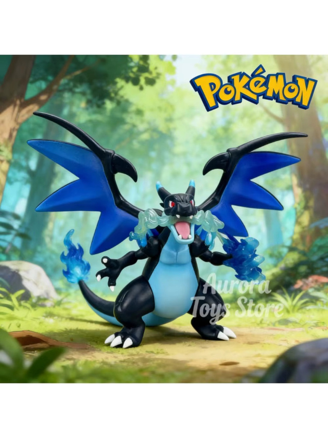Bandai Pokemon Charizard X Actionfigur aus PVC in Schwarz und Blau, Höhe: 12 cm - Bild 3
