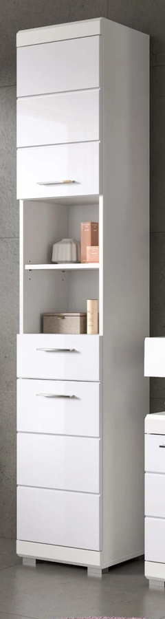 Inn.Furn Badezimmer Hochschrank Shawn in Weiß Hochglanz, B/T/H: 37 x 31 x 191 cm - Bild 1