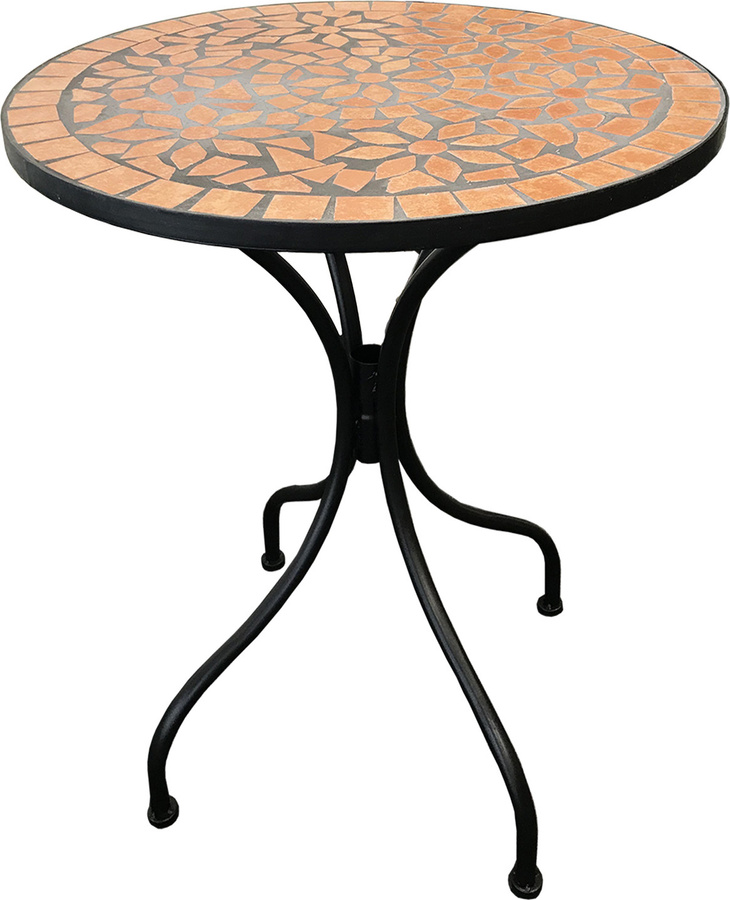 Mojawo Mosaik Bistrotisch in Terrakotta mit Durchmesser: 60 cm - Bild 1
