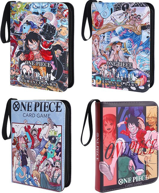 Bandai One Piece Sammelmappe mit Reißverschluss für 400 Karten, Multicolour Display Book für Visitenkarten und Fotos - Bild 1