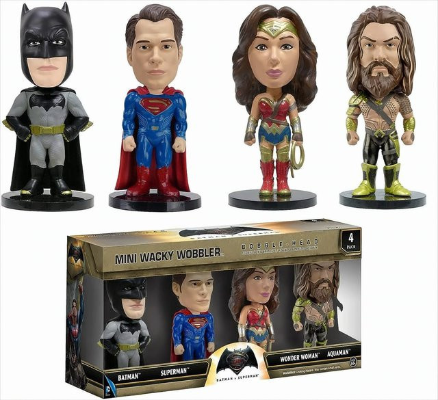 Funko Mini Wacky Wobbler Batman vs. Superman 4-teiliges Set - Bild 1
