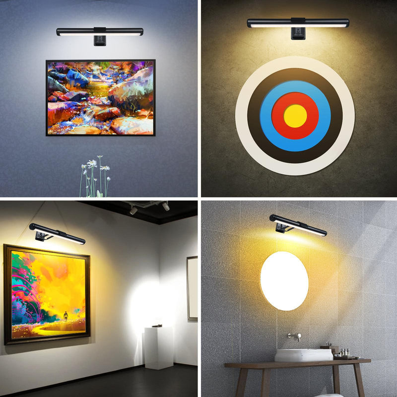 TOMTOP JMS Magnetische LED Wandleuchte in Schwarz mit Touch-Steuerung, Fernbedienung und wiederaufladbarem Akku - Bild 5