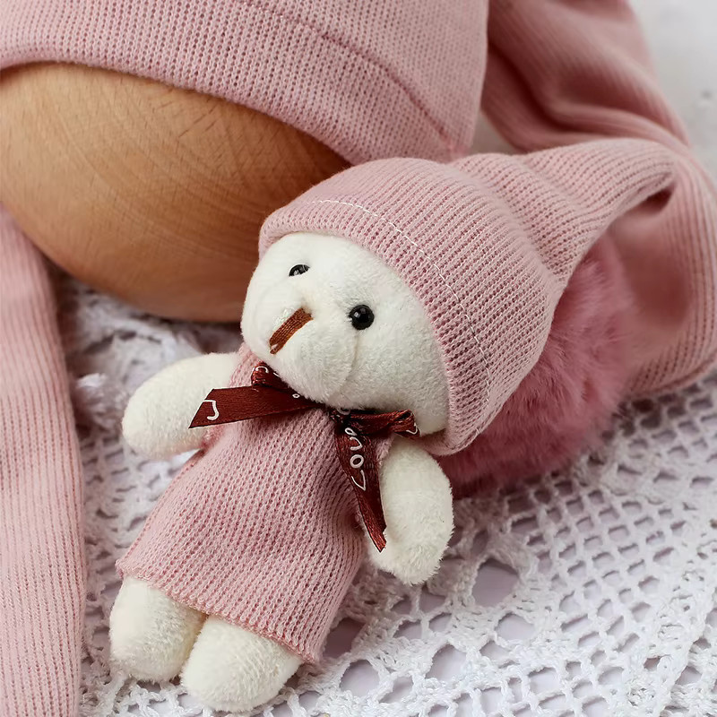 Ylsteed Baby-Fotografie-Outfit, 3-teiliges Set, rosa - Bild 4