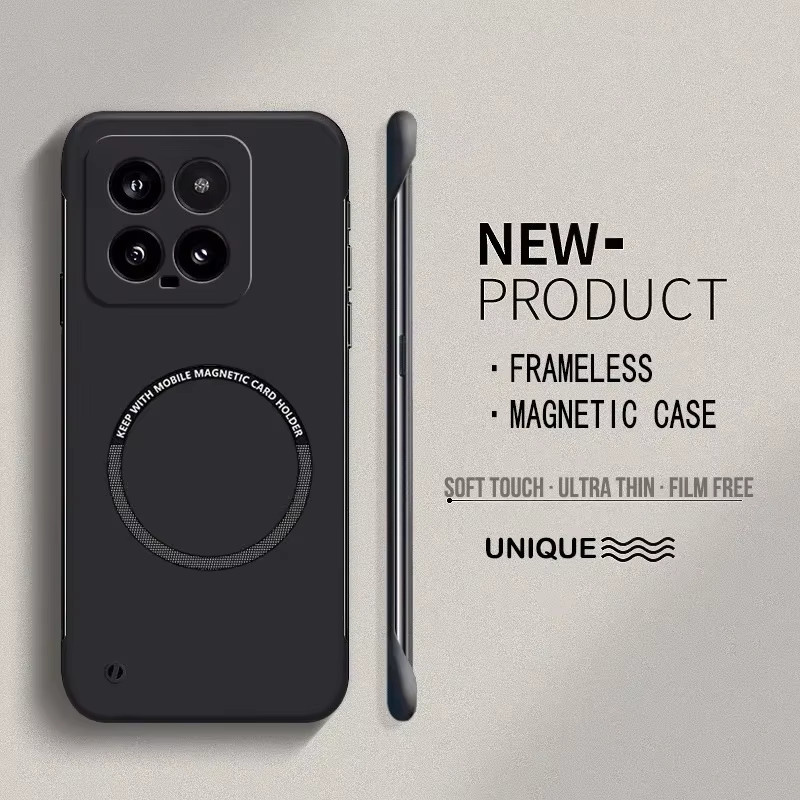 Ultradünne magnetische Handyhülle im Candy-Color-Design für Xiaomi 17T, 15T, 14T und 13T Pro, stoßfeste Rahmenlose Schutzhülle aus hartem PC mit Hautgefühl, erhältlich in Multicolor, Grün und Schwarz - Bild 2