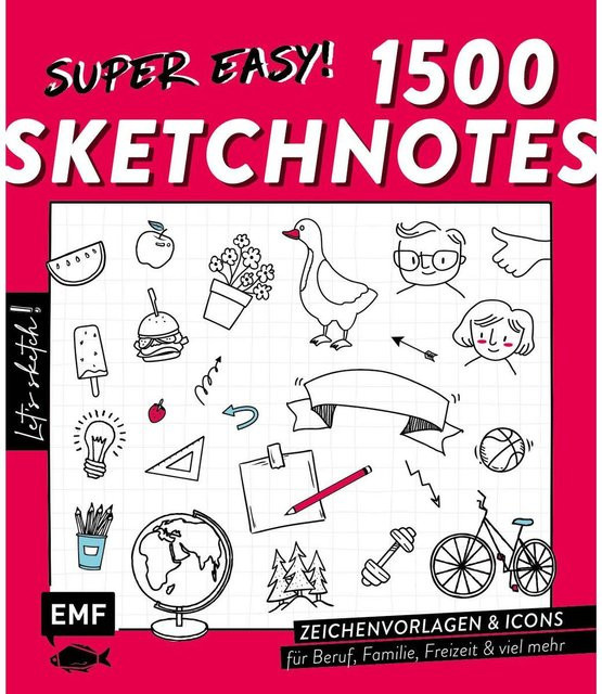 Let's sketch! 1500 Sketchnotes Edition Michael Fischer, Mehrfarbig - Bild 1