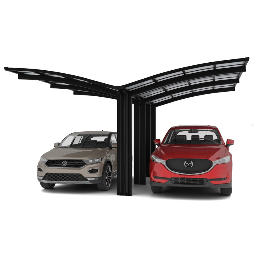 Ximax Alu Doppelcarport Portoforte Typ 110 Schwarz Breite: 543 cm, Tiefe: 495,4 cm - Bild 2