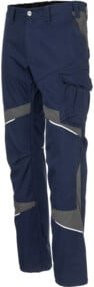 Kübler ACTIVIQ cotton+ Damenhose in Dunkelblau/Anthrazit mit Reflexstreifen - Bild 1