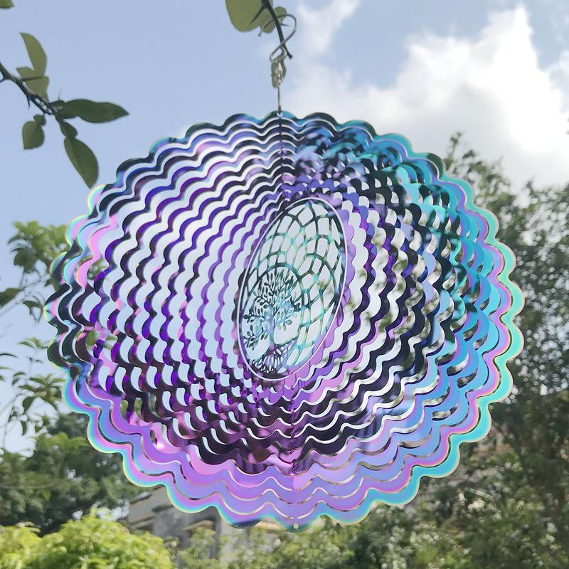 3D-Windspiel Baum des Lebens von Trowel & Seed aus Edelstahl in Multicolor mit Hochglanzoberfläche - Bild 1