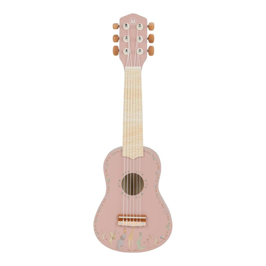 Little Dutch Safari Friends Holzgitarre, rosa, Holz - Bild 1