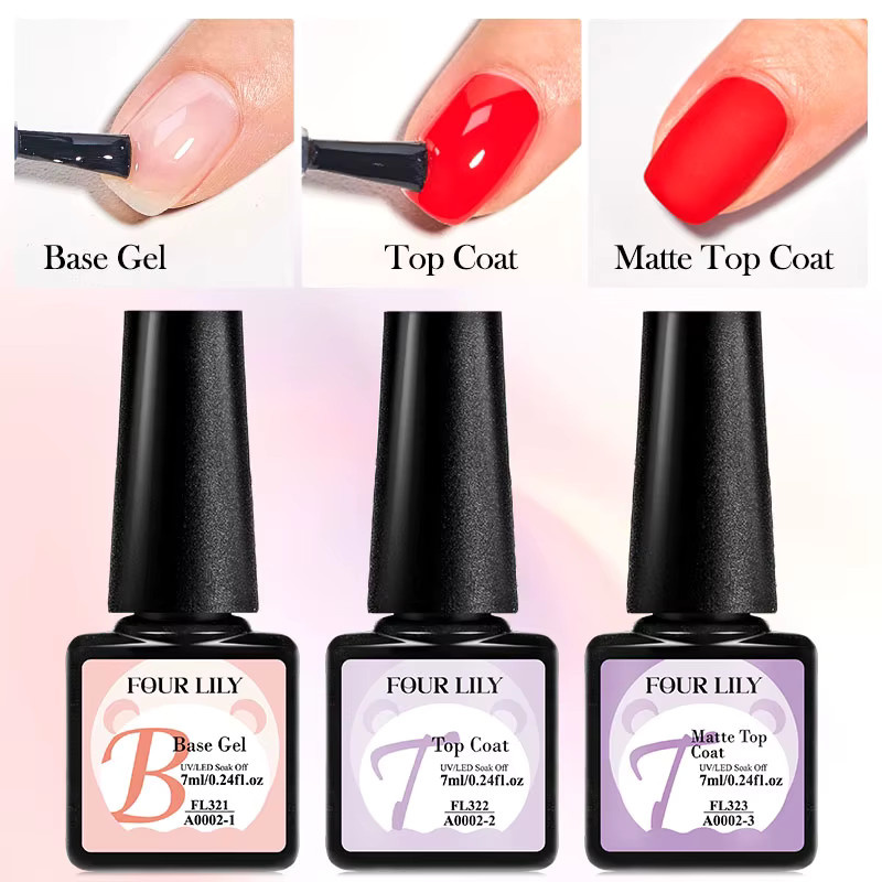 Four Lily Nagelpflegeset, 6-teilig, Gel, Matt - Bild 2