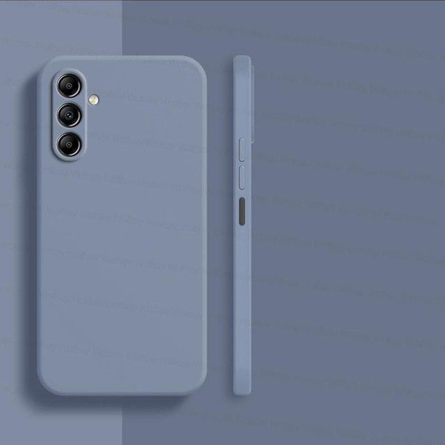 Stoßfeste Flüssigsilikon Handyhülle aus TPU für Samsung Galaxy M34 5G, M14 und M54 5G in Rot oder Blau - Bild 1