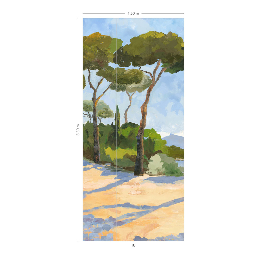 Isidore Leroy Mural Lérins Wandtapete Panel B im mediterranen Sommer-Design, Mehrfarbig - Bild 1