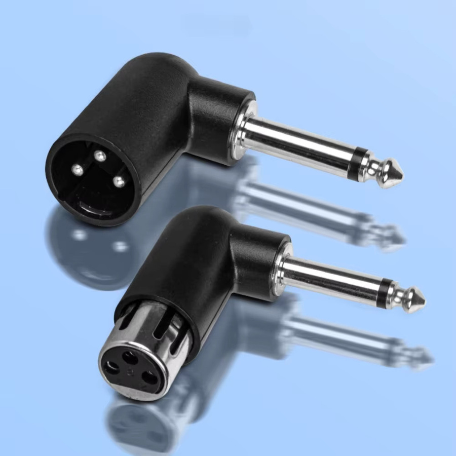 FRHY XLR-Stecker auf 6,35mm Klinkenbuchse Adapter in Schwarz für symmetrische Audio-Anschlüsse und Mikrofone - Bild 5