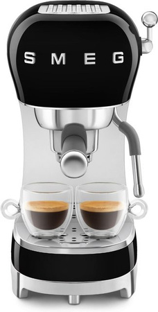 Smeg Siebträgermaschine ECF02BLEU in Schwarz