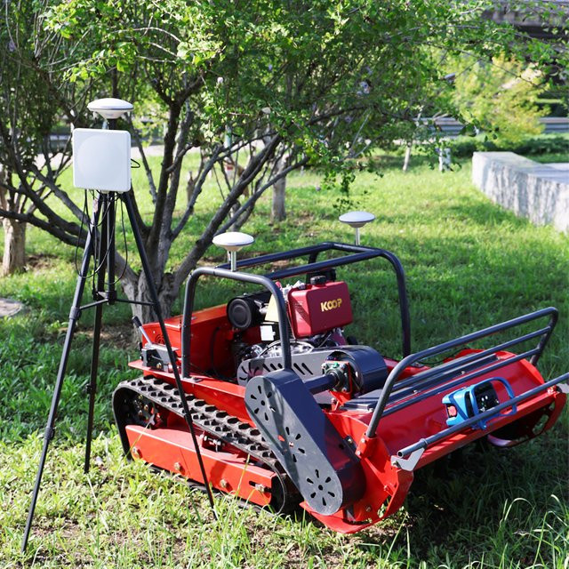AIWEIYA Ferngesteuerter Grasschneider mit Gasmotor in Rot, Schnittbreite: 800 mm, 1000 mm oder 1200 mm - Bild 1