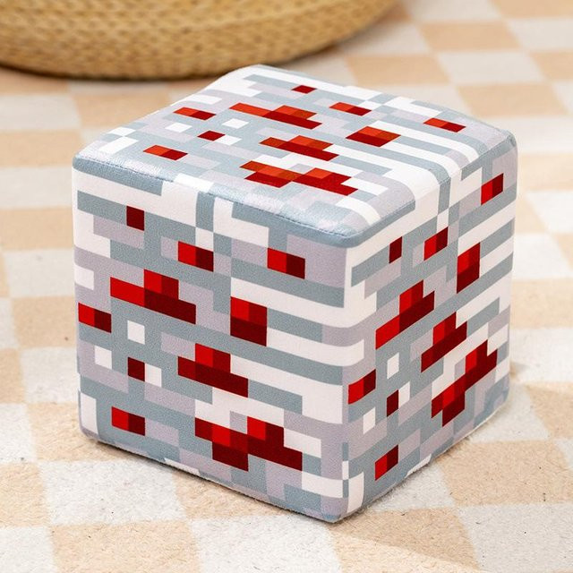 Minecraft Rasen Plüschkissen von Yiran Furniture, Grau, 20 x 20 x 20 cm - Bild 1