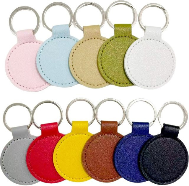 SAISLERWELL Schlüsselanhänger PU-Leder, rund, Unisex - Bild 1