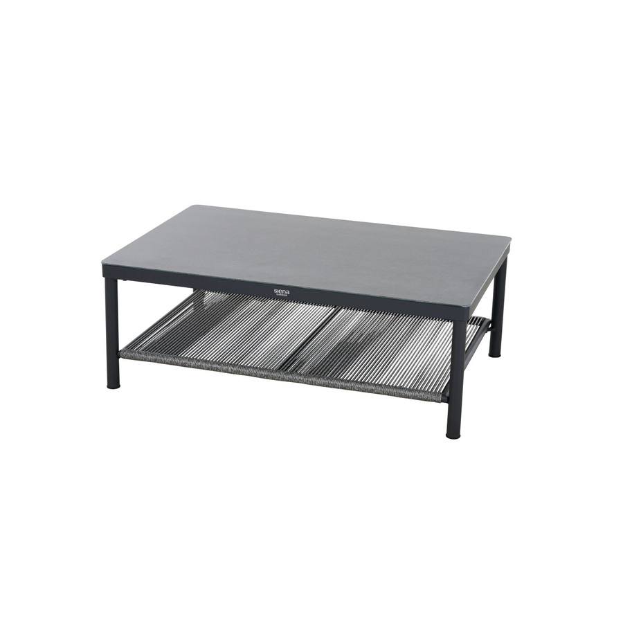 Siena Garden Gartentisch rechteckig aus Aluminium und Glas in Anthrazit Matt B/T: 110 x 70 cm - Bild 2