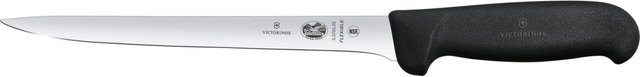 Victorinox Filetiermesser Fibrox gebogen flexibel in Silber und Schwarz mit einer Klingenlänge von 20 cm - Bild 1