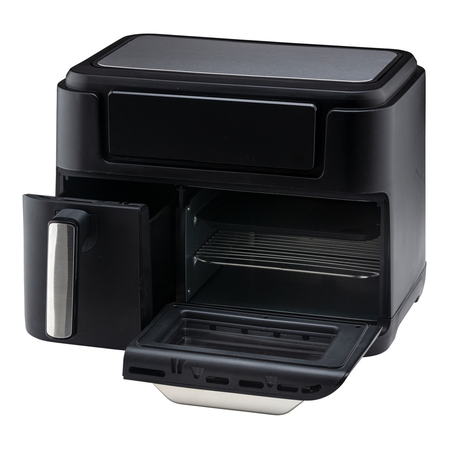 Genialo Digitale Heißluftfritteuse 2 in 1 mit Digitalanzeige in Schwarz - Bild 2