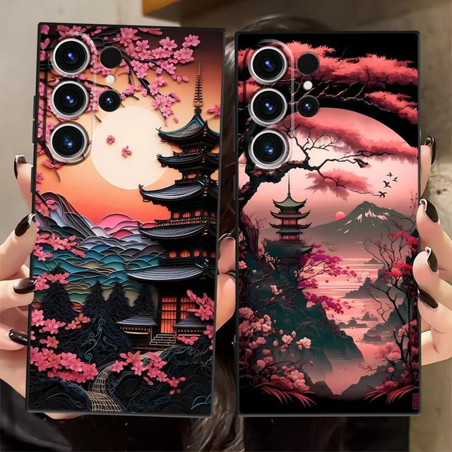 Handyhülle im japanischen Ästhetik-Design für Samsung Galaxy S26 Ultra S25 Plus S24 S23 S21 S20 S10 S9 Note 20 Multicolor - Bild 1