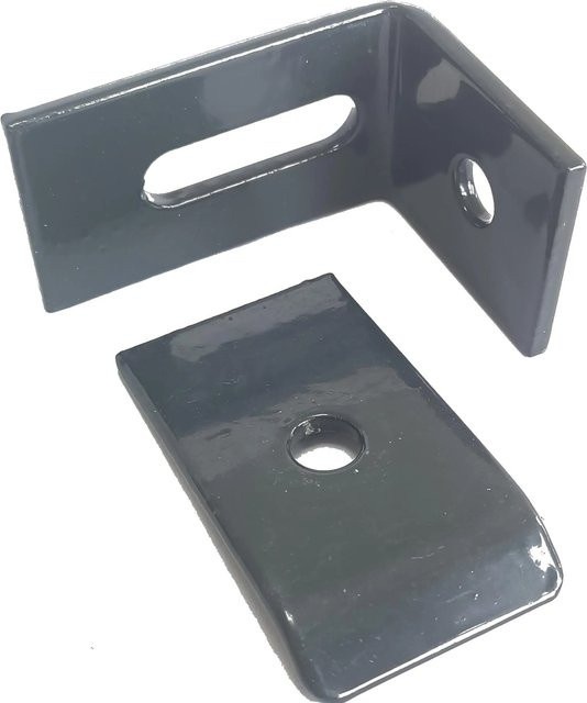 Doppelstabzaun ECO Wandverbinder Anthrazit aufputz montiert - Bild 1