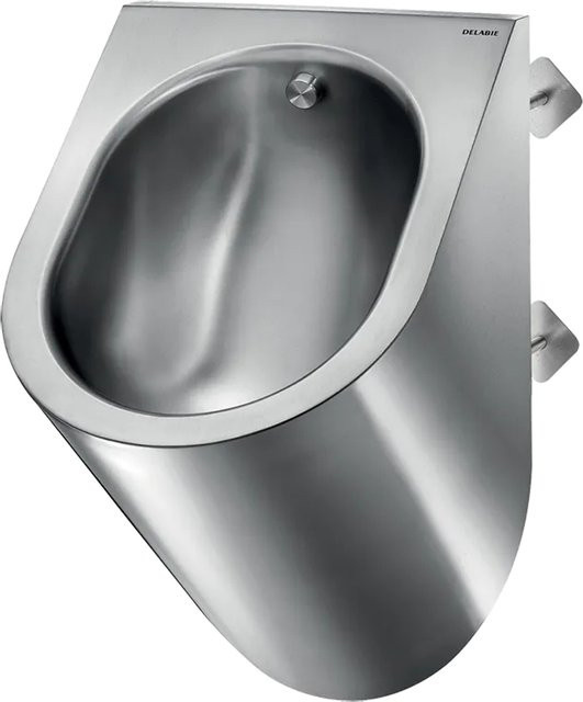 Delabie Urinal DELTA TC wandhängend aus Edelstahl 1.4301 in Silber, B/T/H: 43,5 x 40,0 x 60,0 cm - Bild 1