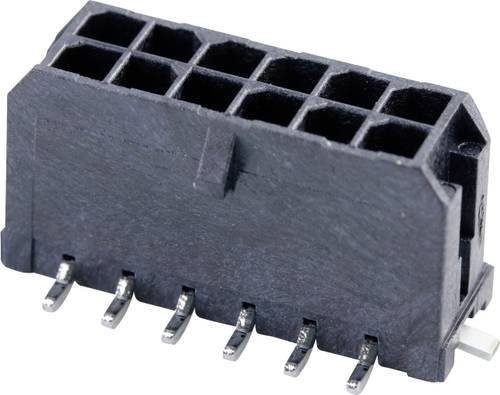 Molex Einbau-Stiftleiste Standard 12-polig in Schwarz mit Goldkontakten, Rastermaß 3mm - Bild 1