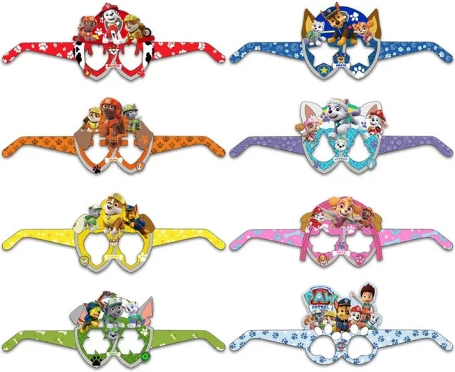 Paw Patrol Themen-Masken-Set, Partydekoration, 8-teiliges Set - Bild 1