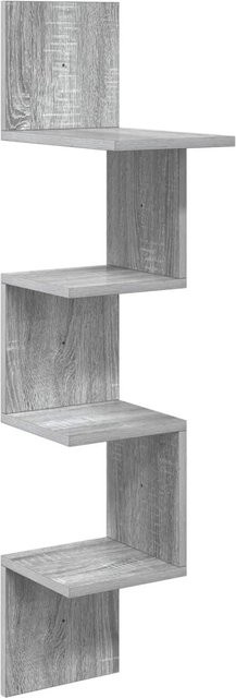vidaXL Wandregal in Grau Sonoma, modernes Wandregal für Wohnzimmer, Schlafzimmer oder Home Office, B/T/H: 32 x 21 x 107 cm - Bild 1