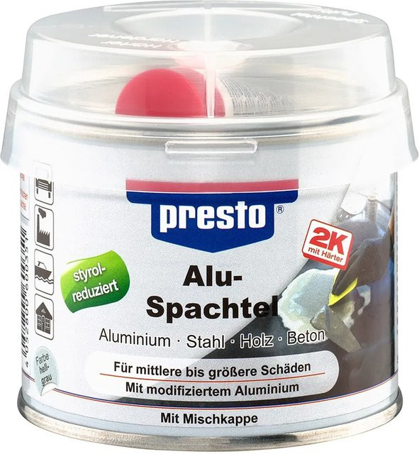 Presto Alu-Spachtel Silber 250 g hitzebeständig - Bild 1