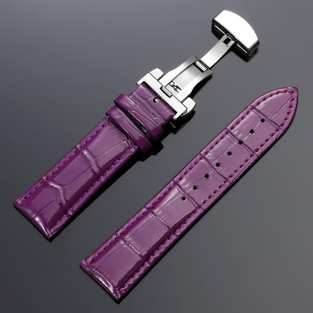 TolTales Uhrenarmband Kalbsleder, 19mm, violett, Unisex - Bild 1