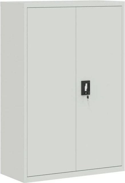 vidaXL Aktenschrank aus Stahl in Grau mit verstellbaren Regalböden und Schloss, B/T/H: 90 x 40 x 140 cm - Bild 1